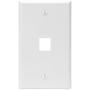 Leviton 41080-1WP 1-Port QuickPort Wall Plate, White