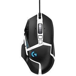 Logitech G502 Hero High Performance Gaming Mouse Special Edition, Hero 16K Sensor, 16 000 DPI, RGB, Adjustable Weights, 11 Programmable Buttons, On-Board Memory, PC/Mac - Black/White