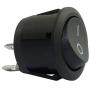 RuiLing 4PCS Snap Round Rocker Power Switch 6A 250V AC 2 Pin SPST Snap-in ON/Off Power Switch Button (2X Red + 2X Black)