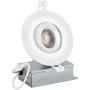 Gimbal LED Downlight NICKLED 4inch Recessed Ceiling Lights with IC Rated J-Box,Adjustable LED Bathroom Lights