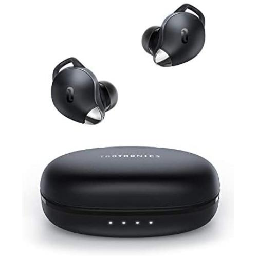 True Wireless Earbuds TaoTronics SoundLiberty 79 Smart AI Noise Reduction Technology for Clear Calls, Single/Twin Mode, 30H Playtime, USB Type C, IPX8, with Charging Case, Silver Black