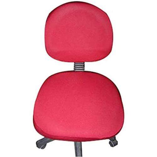 Loghot Chair Covers Spandex Universal Computer Office Desk Stretch Rotating Pure Color Chair Cover (Red)