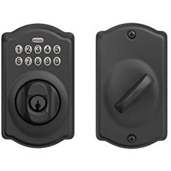 Schlage BE365 CAM 622 Keypad Electronic Deadbolt, Matte Black