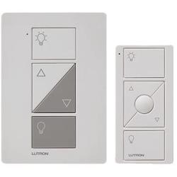 Lutron P-PKG1P-WH-R Caseta Clear Connect Plug-In Lamp Dimmer, Pico Remote Control, 100-Watt, White