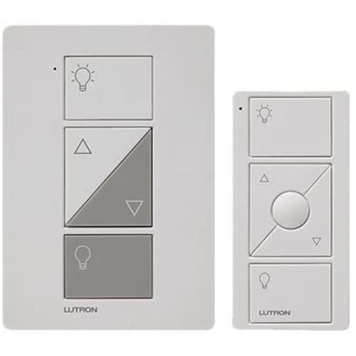 Lutron P-PKG1P-WH-R Caseta Clear Connect Plug-In Lamp Dimmer, Pico Remote Control, 100-Watt, White