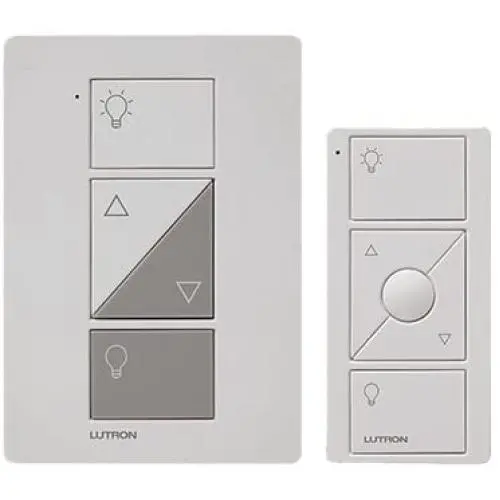 Lutron P-PKG1P-WH-R Caseta Clear Connect Plug-In Lamp Dimmer, Pico Remote Control, 100-Watt, White