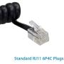Phone Cord Landline,SHONCO 2 Pack 4M 13Ft Telephone Cord,Phone Cord,Phone Cords for landline with Standard RJ9 4P4C Plugs,Black