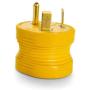 Camco PowerGrip Durable Electrical Adapter - Easy Grip for Simple and Safe Use, 30 AMP Male 15 AMP Female (55233), Yellow|Yellow