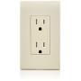 Leviton T5325-ST, Self Grounding, Light Almond