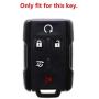 Ezzy Auto Black and Blue Silicone Rubber Key Fob Case Key Cover Key Jacket Skin for Enclave Colorado Silverado 1500 Suburban Tahoe Yukon Sierra 1500