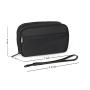 Patu Handy Beauty Stuff Carry Case, Makeup Cosmetic Bag, Women Facial Cleanser Skincare Kit Pouch, Pencil Clutch, Portable Electronics Accessories Organizer, Black