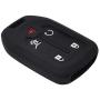 LemSa 2Pcs Keyless Entry Remote Car Smart Key Fob Outer Shell Cover Soft Rubber Protective Case for GMC Acadia Terrain Yukon Chevrolet Suburban Tahoe HYQ1AA 13584502 1551A-AA, Black Pink