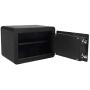 Golval EF25 Home Steel Security Safe Box, Biometric Fingerprint Quick-Access Safe with New-Gen Full Keypad Module Wide, Solid Steel Safe Strongbox for Cash,Jewelry, Guns, Valuables (Black)