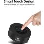 XLEADER SoundAngel (3rd Gen) 5W Louder Bluetooth Speaker with Waterproof Case, 15h Music, Smart Touch Design, Perfect Portable Wireless Bluetooth Speaker for iPhone Tablet Laptop PC Shower, Black