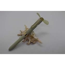 Newest Fan pen mini fan with metal ballpoint pens Multi-function electronic pen Multifunction Metal pens for office and students (BEIGE)