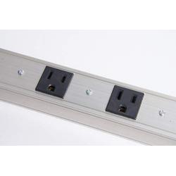 Inland Products 8 Outlet Aluminum Power Strip Silver (03197)