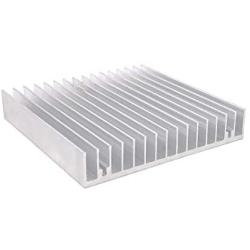 Awxlumv Aluminum Heatsink 100 x 100 x 18mm / 3.94 x 3.94x 0.71 Inch Heat Sinks Radiator for Circuit Board and Transistor Semiconductor Devices with 16 pcs fins - Sliver