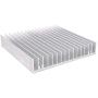 Awxlumv Aluminum Heatsink 100 x 100 x 18mm / 3.94 x 3.94x 0.71 Inch Heat Sinks Radiator for Circuit Board and Transistor Semiconductor Devices with 16 pcs fins - Sliver