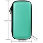 iMangoo Shockproof Carrying Case Hard Protective EVA Case Impact Resistant Travel 12000mAh Bank Pouch Bag USB Cable Organizer Earbuds Sleeve Pocket Accessory Smooth Coating Zipper Wallet Mint