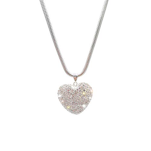 Car Mirror Pendant Charm Car Rear View Mirror Ornament with Tassel Bling Car Accessories Crystal Rhinestone Cute Car Decor Lucky Hanging Car Interior Decaration (Heart Shape)