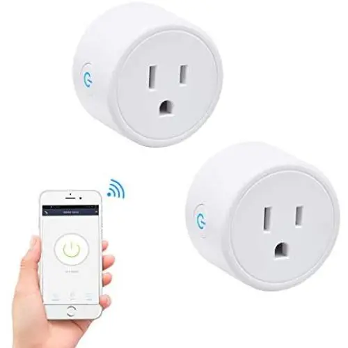 FRANKEVER Smart Plug, Smart outlets, No Hub Required, Wi-Fi Smart Mini Socket Outlet Compatible, Compatible with Alexa, Google Home and IFTTT 2 Pack