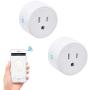 FRANKEVER Smart Plug, Smart outlets, No Hub Required, Wi-Fi Smart Mini Socket Outlet Compatible, Compatible with Alexa, Google Home and IFTTT 2 Pack
