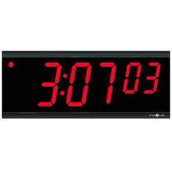 Pyramid Time Systems Extra Large Stand Alone Digital Clock, 4'' Numeral Red LED Display, 6 Digit (Hour, Minutes, Seconds), 110V, 6 cord, Stand-Alone, Made in USA (DIG-6B)