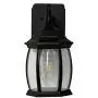 Addington Park 31847 Grace Collection 1-Light Traditional Outdoor Wall Sconce with Seeded Glass and 2 GFCi Built-In Outlets, Black Finish