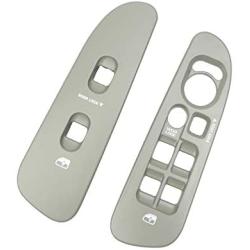 Window Switch Bezel Fits for Dodge Ram 1500 2500 3500 2002-2010, Driver Passenger Side Master Panel Door Taupe OEM Replacement 5HZ71XDVAD 5HZ71XDVAE 68171680AA 56049805AB 641-00653L