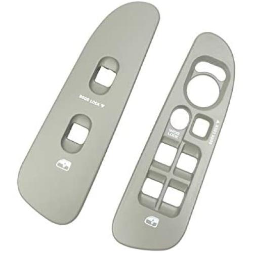Window Switch Bezel Fits for Dodge Ram 1500 2500 3500 2002-2010, Driver Passenger Side Master Panel Door Taupe OEM Replacement 5HZ71XDVAD 5HZ71XDVAE 68171680AA 56049805AB 641-00653L