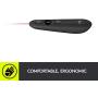 Logitech R500 Laser Presentation Remote Clicker with Dual Connectivity Bluetooth or USB for Powerpoint, Keynote, Google Slides, Wireless Presenter - Black
