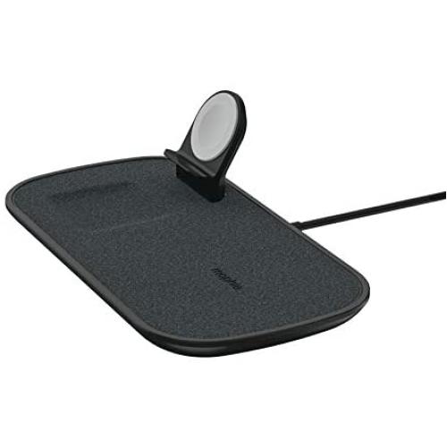 mophie 3 in 1 Wireless Charge Pad - Qi Wireless 7.5W Charging Pad for Apple iPhone, Airpods, and Apple Watch - Black
