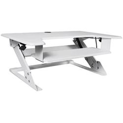 Kantek Sit to Stand Desktop Riser, White (STS900W)