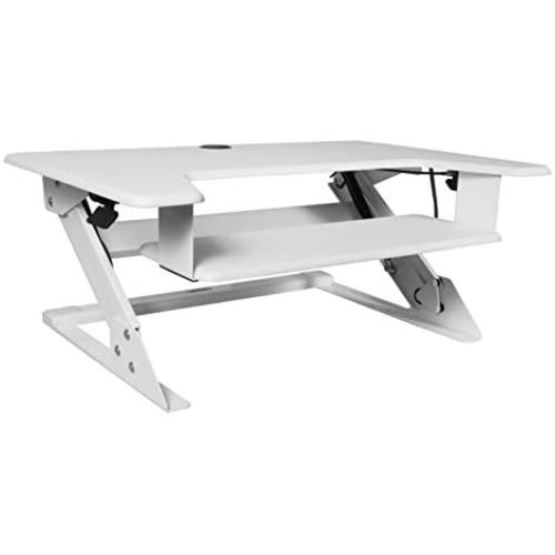 Kantek Sit to Stand Desktop Riser, White (STS900W)