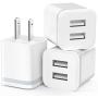 USB Wall Charger, LUOATIP 3-Pack 2.1A/5V Dual Port USB Cube Power Adapter Charger Plug Charging Block Replacement for Phone Xs/XR/X, 8/7/6 Plus, Samsung, LG, HTC, Moto, Android Phones