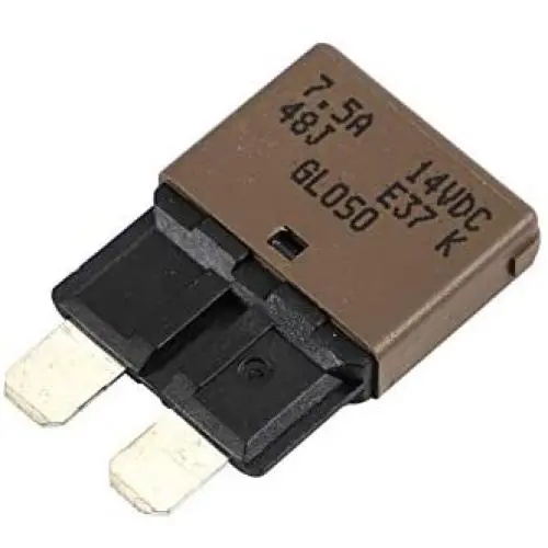 GLOSO E37 Auto (T1) Reset Low Profile ATC/ATO Circuit Breakers 14 VDC - 1 Pack (7.5A)