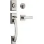 Kwikset Tavaris Single Cylinder Handleset w/Vedani Lever featuring SmartKey in Satin Nickel