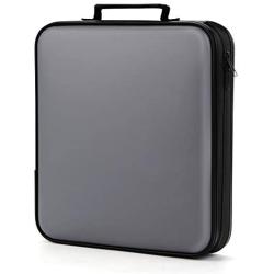 CD Case, COOFIT 160 Capacity DVD Storage DVD Case VCD Wallets Storage Organizer Flexible Plastic Protective DVD Storage Grey
