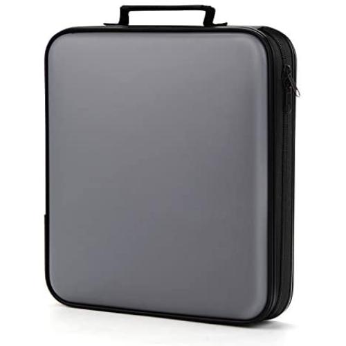 CD Case, COOFIT 160 Capacity DVD Storage DVD Case VCD Wallets Storage Organizer Flexible Plastic Protective DVD Storage Grey