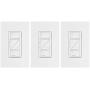Lutron Caseta Smart Home Dimmer Switch (3 Count), Compatible with Alexa, Apple HomeKit, and the Google Assistant | for LED Light Bulbs, Incandescent Bulbs and Halogen Bulbs | PD-6WCL-WH-3-A | White