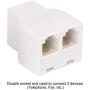 RJ11 6P4C 1 Female to 2 Female Telephone Line Splitters, Uvital Telephone Landline Cable Connector and Separator(White,4 Pack)