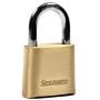 Sesamee K436 4 Dial Bottom Resettable Combination Brass Padlock with 1-Inch Hardened Steel Shackle and 10,000 Potential Combinations - 6 Pack