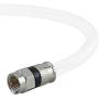 Mediabridge Coaxial Digital Audio/Video Cable (4 Foot) – Triple Shielded F-Pin to F-Pin with Easy Grip Connector Caps - White