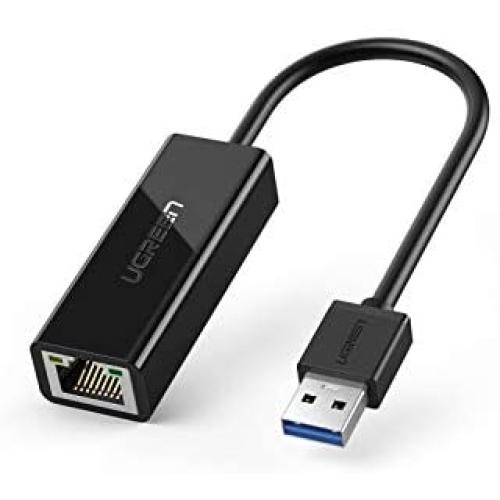 UGREEN USB Ethernet Adapter USB 3.0 to 10 100 1000 Gigabit Ethernet LAN Network Adapter Ethernet Compatible for Nintendo Switch MacBook Surface Pro Notebook PC Black
