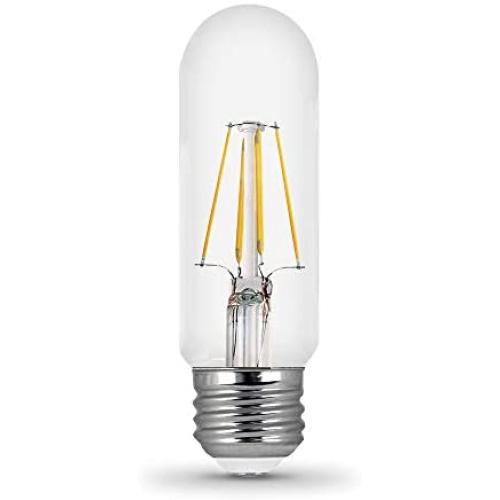 Feit Electric BPT1040/927CA/RP/6 4.5W 40W Equivalent Dimmable 410 Lumens LED T10 Light Bulb, 4.3''H x 1.2''W, 2700K (Soft White), 6 Piece