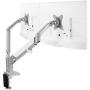 VIVO Space Saving Dual 17 to 32 inch Pneumatic Spring Arms, Aluminum Clamp-on Desk Mount Stand, Fits 2 Monitor Screens with Max VESA 100x100, Silver, STAND-V200A