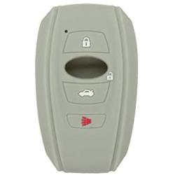 SEGADEN Silicone Cover Protector Case Holder Skin Jacket Compatible with SUBARU 4 Button Smart Remote Key Fob CV4255 Gray