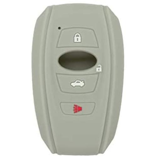 SEGADEN Silicone Cover Protector Case Holder Skin Jacket Compatible with SUBARU 4 Button Smart Remote Key Fob CV4255 Gray