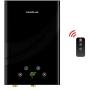 Camplux Electric Tankless Water Heater, TE18 18 KW Household Point-of-Use Water Heater, Residential Electric Water Heater with Digital Display and Remote Control, 240V, Black