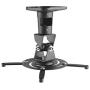 AMER Projector Mount - Universal Ceiling Bracket LCD DLP Tilt 360° Swivel 30lbs (Black)